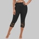 thumbnail image 4 of Pantalones de yoga lisos de cintura alta con cinturilla elástica para mujer - Poliéster, informales para primavera/verano/otoño, 4 of 6