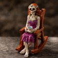 thumbnail image 5 of Halloween Skeleton Statues, Skull Figurines Gothic Home Decor for Shelf, Tabletop, Indoor Outdoor Halloween Decorations, 5 of 7