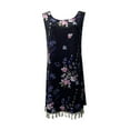 thumbnail image 7 of Babysbule Woman Summer Dresses Women Fashion Retro Sleeveless Round Neck Loose Casual Printed Tassel Dress, 7 of 7