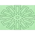 thumbnail image 1 of Ahgly Company Indoor Rectangle Patterned Mint Green Area Rugs, 5' x 7', 1 of 6