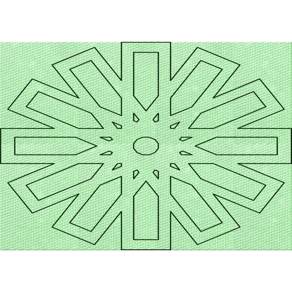 Ahgly Company Indoor Rectangle Patterned Mint Green Area Rugs, 5' x 7'