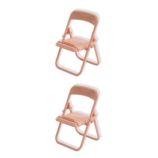 Monstrate Soporte para teléfono Soporte plegable de dibujos animados Soporte portátil de plástico para teléfonos móviles Soporte de Rosado 2Conjunto