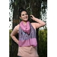 thumbnail image 4 of Flamingo Pink Paaldar Scarf For Women Exquisite Unique Winter Collection Lightweight Soft Scarf Shawl Wrap., 4 of 5
