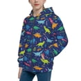 thumbnail image 2 of Naloa Dinosaurs Teenage Zipper Hoodie, Long Sleeve Zip Up Hoodies Casual Jackets Tops for 7-12 Years-Medium, 2 of 6