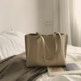 thumbnail image 3 of Grand Sac Fourre-Tout Réversible pour Femmes Rétro à Franges en Cuir, Sacs à Bandoulière, Sacs à Main Mode pour Dames, Sac Cartable (Blanc), 3 of 7