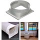 thumbnail image 3 of Plastic 5.9 Inch / 6 Inch Exhaust Pipe Interface Coupler Hose A/C Connector Window Adapter for Air Conditioner Hose Por - Square, 3 of 5