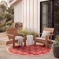 thumbnail image 4 of Safavieh Courtyard Alyssa Geometric Indoor/Outdoor Area Rug, Red/Bone, 5'3" x 5'3" Round, 4 of 13
