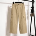 thumbnail image 7 of Only Moment Bermuda Shorts for Women Cargo Shorts with Pockets High Waist Loose Sweatpants Casual Lounge Yoga Workout Palazzo Beige,4XL, 7 of 7