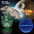 thumbnail image 2 of Star Wars Gift 3d Illusion Night Light, cuatro patrones y 7 colores cambiantes de decoración: regalos perfectos para fanáticos de Star Wars, niños y niñas Easter De,11 Feliz Sencillez, 2 of 5