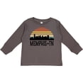 thumbnail image 3 of Inktastic Memphis Tennessee Skyline Retro Sunset Boys or Girls Long Sleeve Toddler T-Shirt, 3 of 5