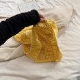 thumbnail image 2 of Bolso Mano Tejido para Mujer Hombro Con Flores A La Playa Verano () Amarillo, 2 of 6
