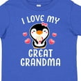 thumbnail image 4 of Inktastic I Love My Great Grandma with Cute Penguin and Hearts Girls Toddler T-Shirt, 4 of 5