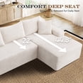 thumbnail image 6 of Lunale Small Modular Sectional Sofa with Movable Chaise, L-Shaped Boneless Cloud Couch for Living Room, Beige (Right Facing Chaise), 6 of 9