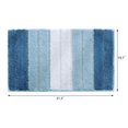 thumbnail image 7 of Striped Bathroom Rug Gradient Bath Mat Non-Slip Door Mats Soft Shaggy Thick Bath Rugs Absorbent machine washable Floor Mats for Bath Room, Toilet, Bedroom, Kitchen，20''x 32''，Blue, 7 of 7