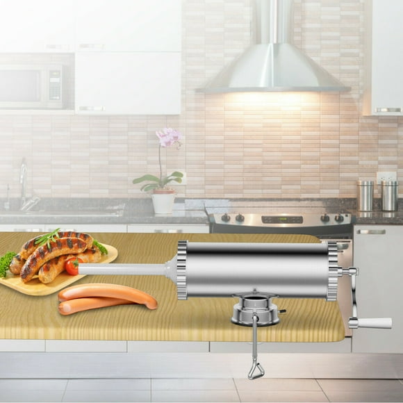Costway 3L Manual Sausage Stuffer Maker Meat Filler Machine w/ Suction Base Commercial