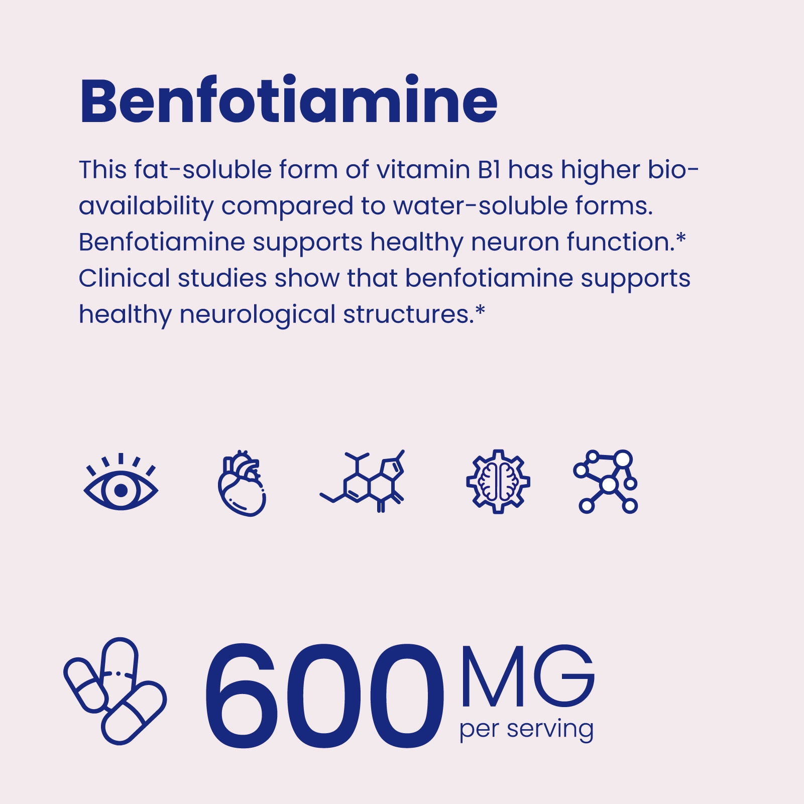 Vitamin B1 Benfotiamine Supplement 600mg, 120 Veggie Capsules 5X Time Fat-Soluble Thiamine, Max Boost Bioavailable Thiamine B1 Levels, Made in USA