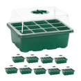 thumbnail image 1 of 10 bandejas de germinación para iniciar plantas en jardinería hidropónica. 12 hoyos, 1 of 8