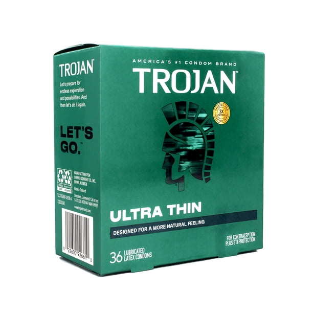 Trojan Sensitivity Ultra Thin Lubricated Premium Condoms, Box of