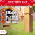 thumbnail image 3 of SWOOC - Kubb Yard Game Set - Premium Hardwood Viking Chess w/ Crate - Adults & Children Age 6 to 100, 3 of 7
