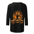 thumbnail image 4 of FAVIPT Womens Halloween Shirts Funny Cat Pumpkin Graphic Print Basic Tees 3/4 Length Sleeve Round Neck Shirts Casual Trendy Fall 2025 Comfy Tops Multicolor,XXXXL, 4 of 5