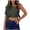 Gray, variant on Women's One Shoulder Tops Short Sleeve Crop Top with Tie Side Textured Breathable Summer Blouse Green 2XL
