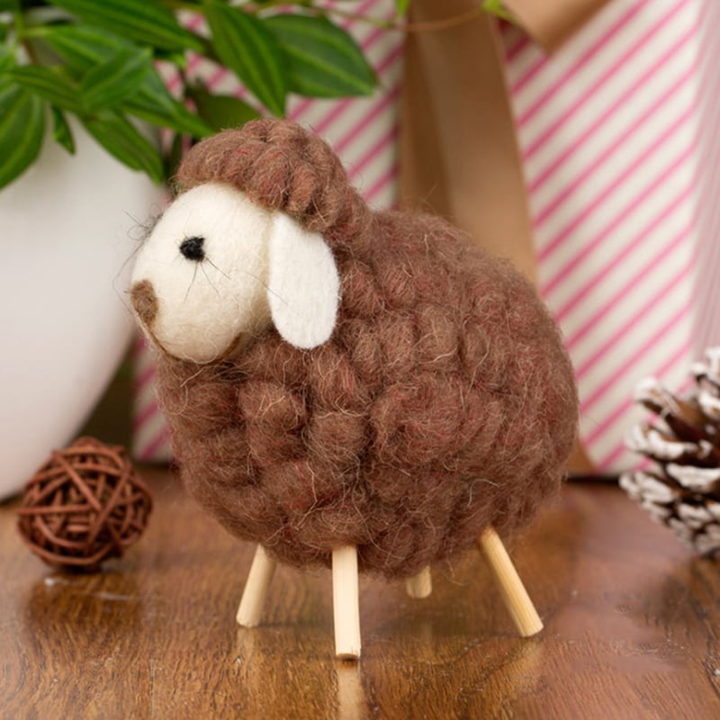 Christmas Tree Hanging Ornament Felt Sheep Miniature Party Cabinet AccessorieYYY 