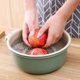 thumbnail image 4 of Haofy Colander Bowl Set Double Layer Plastic Vegetable Fruit Washing Basket Multifunctional Kitchen Bowl Strainer, 4 of 7