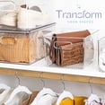thumbnail image 4 of primebox Plastic Food Storage 8 Pack Clear Container Bin with Handles for Organizing Kitchen, Pantry, Refrigerator, Freezer, Pantry, Cabinet, Closet, Bathroom 10”x7.5”x5.3”, 4 of 7