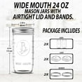 thumbnail image 6 of Wide Mouth Mason Jars 24 oz - (2 Pack) - Clear Glass Pint and a Half Mason Jars With Airtight Lids and Bands. For Storage, Canning, Fermenting, Cold Brew Coffee, Freezing, Microwave & Dishwasher Safe, 6 of 6