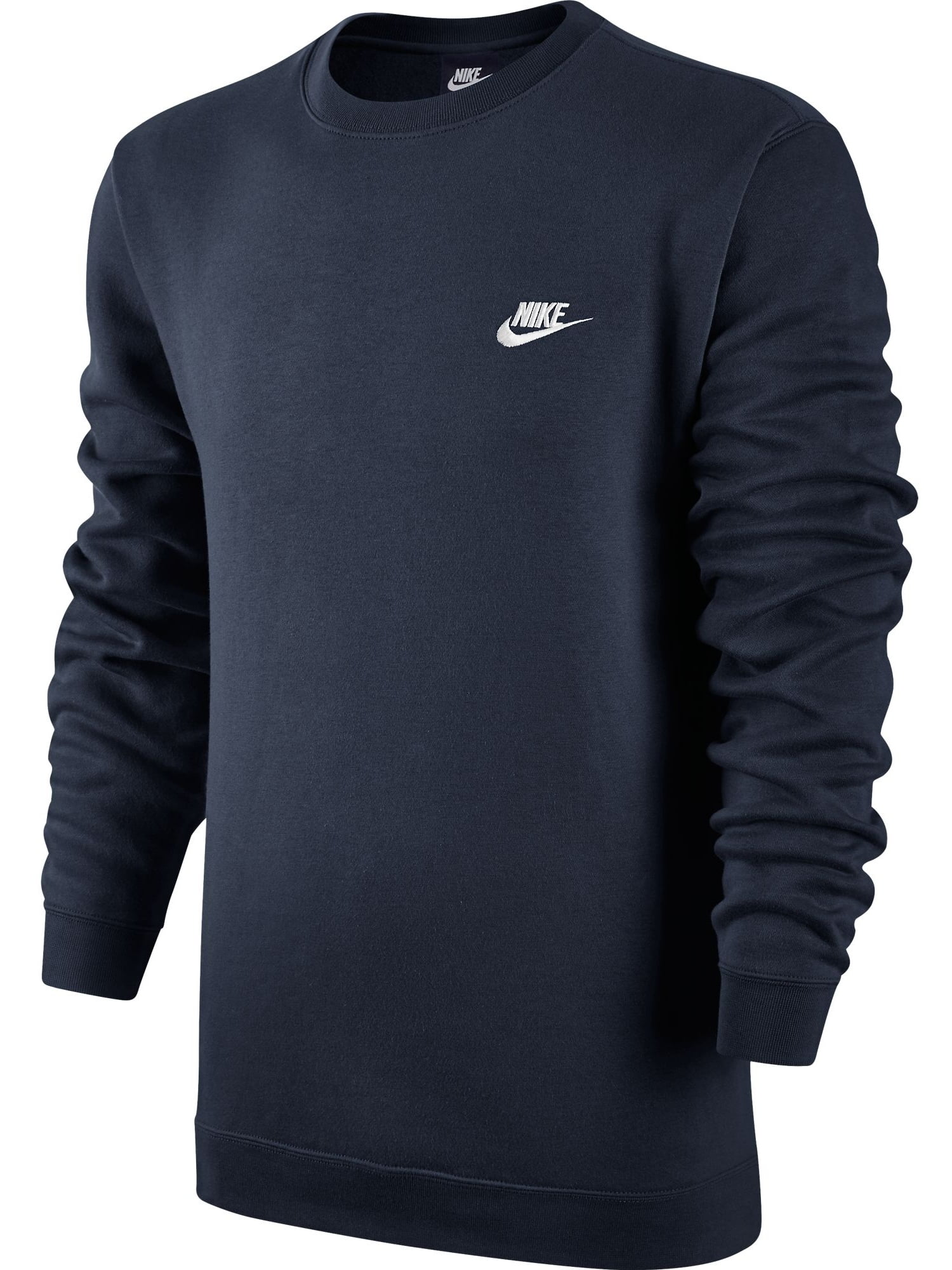 Nike Club Fleece Crew Neck Men s T Shirt Blue White 804340 451 Walmart