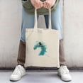 thumbnail image 2 of Vibrant Canvas Tote Bag with Surfer Riding a Blue Wave Design - Perfect for Shopping Travel and Parties, 2 of 4