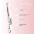 thumbnail image 2 of Bellezza SleekBeauty 1” Digital Flat Iron - Ultra-Slim Design - Precise LED Heat Settings to 450°F - Ceramic Plates - Hair Straightener (White Pink Rose), 2 of 6