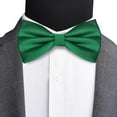thumbnail image 2 of LAICAIW Mens Solid Color Double Fold Pre-tied Bow Tie and Pocket Square Set, 2 of 7