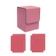 thumbnail image 3 of Caja de baraja de cartas coleccionables de cuero sintético, grande, portátil, para juegos de colección Rosa, 3 of 9