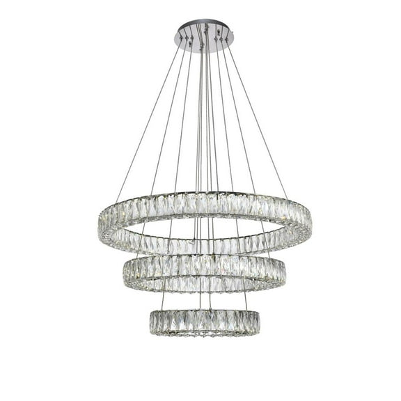 Monroe Integrated LED chip light Chrome Chandelier Clear Royal Cut Crystal
