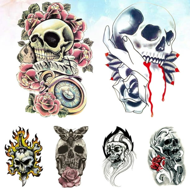 Skeleton Hand Bones Temporary Tattoos, White, 2-pk, Wearable Favours for  Halloween