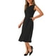 thumbnail image 4 of VESTIDOS INSPIRADORES CHIC Con Cuello en V para Mujeres Elegante Vestido de Oficina A-Line con Bolsillos S Negro, 4 of 5