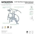 thumbnail image 4 of Kingston Brass CC2007T5 Vintage 3-3/8" Adjustable Center Deck-Mount Clawfoot Tub Faucet with Hand Shower, Oil Rubbed Bronze, 4 of 5