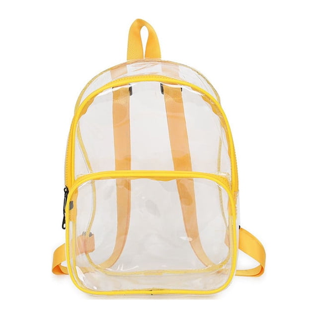 Mochila transparente versátil con lentejuelas para mujer bolso de estudiante multiusos a la moda