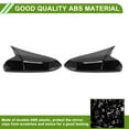 thumbnail image 5 of Unique Bargains 1 Set ABS Left Right Side Mirror Cover Cap Replacement Gloss Black for Honda 10th Gen Civic 2016-2021 Ox Horn Mirror Guard Cover, 5 of 7