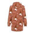 thumbnail image 4 of Mini vestido holgado de moda con estampado navideño de manga larga con capucha para mujer Pompotops  hdfakjf9290, 4 of 5