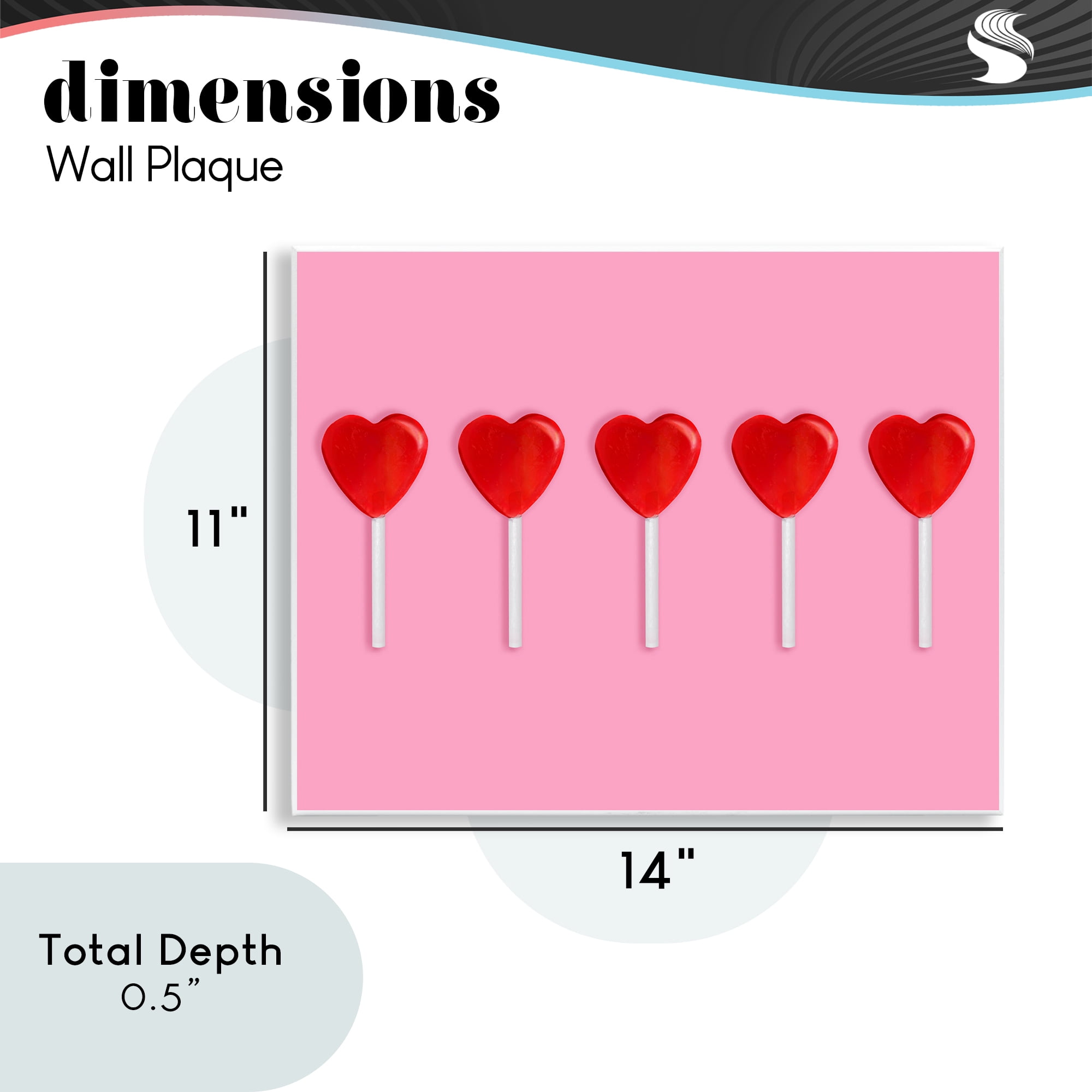 Stupell Industries Valentine's Heart Pops Wall Plaque Art, design by LISH Creative