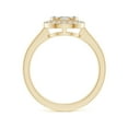 thumbnail image 2 of ANGARA Natural 0.18 Ct. Diamond Halo Ring in 14K Yellow Gold for Women (Ring Size: 3), 2 of 9