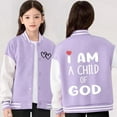 thumbnail image 2 of Hiijoy Big Girl's Graphic Jacket Letter Printed Spring Autumn Baseball Coat Outerwear, 2 of 5