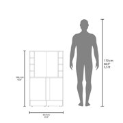 43 - inch Corner Storage for Dining | Shelves for Glassware and Tools | Particle Board Build | Blends with Decor