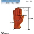 thumbnail image 5 of G & F Split Cowhide Leather Gloves with Ball and Tape, Straight Thumb, Large, 3 Pairs Brown, 5 of 5