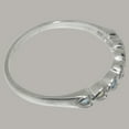 thumbnail image 5 of LBG British Made 14k White Gold Cultured Pearl & Aquamarine Womens Eternity Ring - 33 size options - Size 8.25, 5 of 9