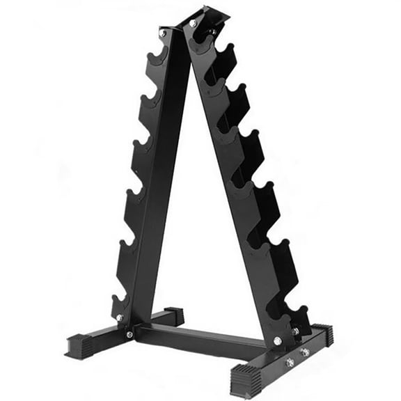 Dumbbell Rack Stand, 6-Tier A-Frame Dumbbell Storage Organizer, Heavy-Duty 660 LBS Capacity 2.0MM Steel Rack for Home Gym, Black