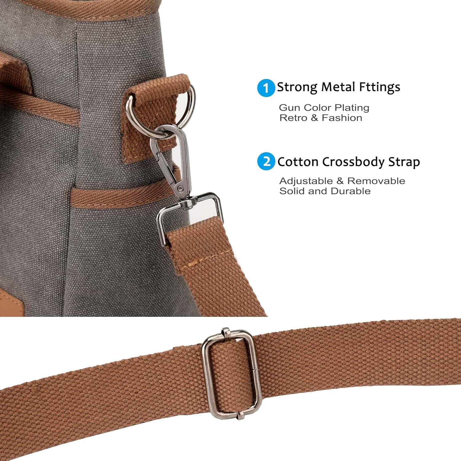 Crossbody Bags for Women Trendy Canvas Hobo Tote Top-handle Hand Bag Multi-pocket Casual Going Out Purse Satchel