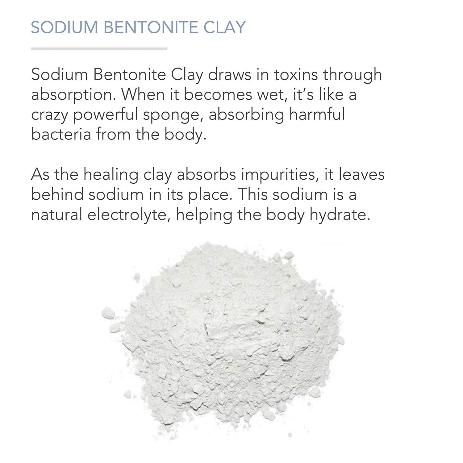 Bentonite Clay Powder for DIY Detox Body & Face Mask Pore Cleansing, (8.0 oz) by Pure Body Naturals